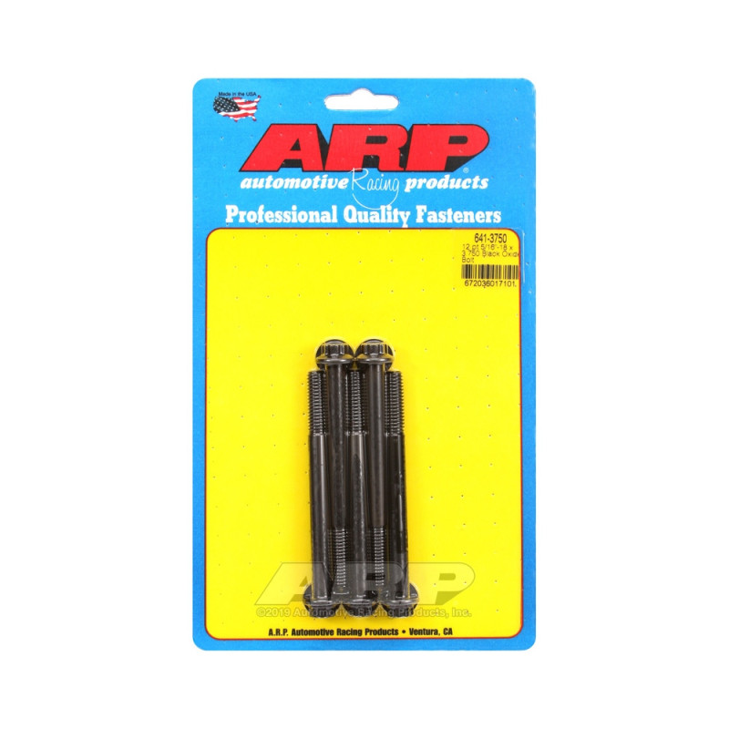 Set de șuruburi și piulițe universale ARP 5/16-18 – Black Oxyde, 12 bucăți x 5 - ARP-641-3750 - 641-3750 - 3666618193359